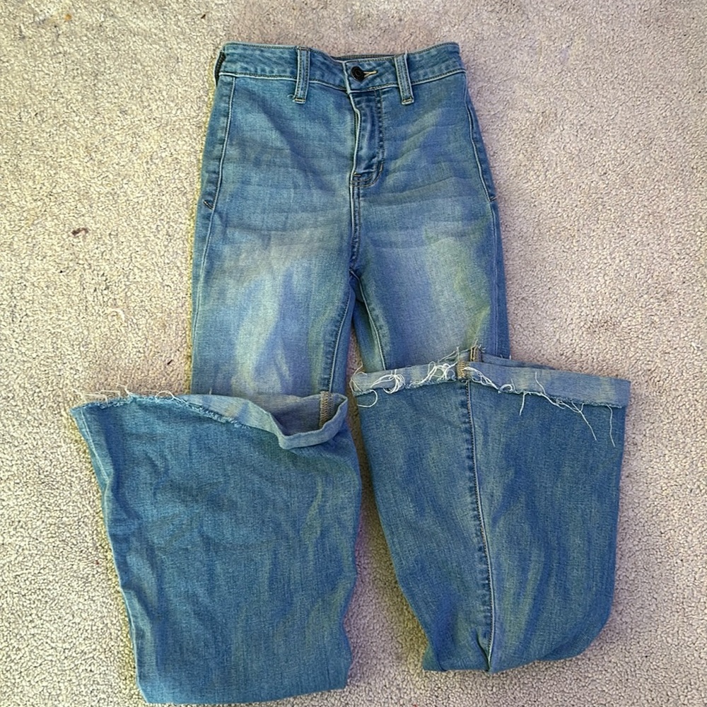 Francesca’s Harper heritage high rise flare jeans